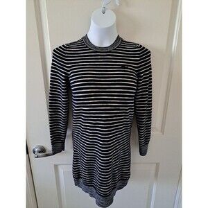 Lacoste Women's Wool Blend Multicolor Stripe Striped Sweater Dress Sz 34